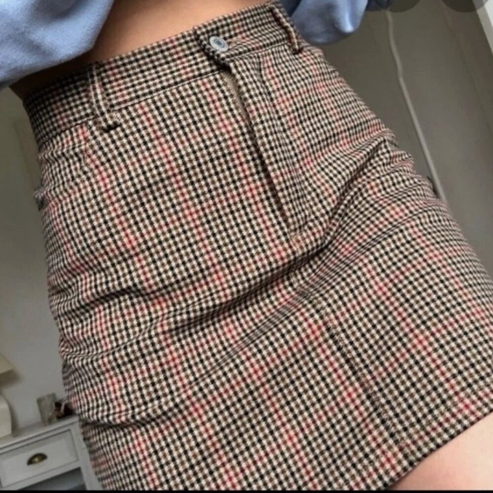 Brandy Melville John Galt Plaid Mini Skirt